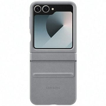 shumee Ovitek iz eko usnja za Samsung Galaxy Z Flip6, siv