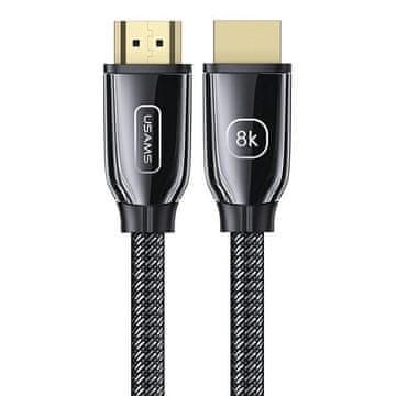 USAMS kabel HDMI - HDMI 3 m Ultra HD U67 2.1 8K črn/črn SJ498HD01 (US-SJ498)