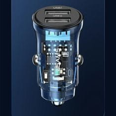 1 to 3 Usams 2Xusb-A Avtopolnilec Za Telefone 3A Za Hitro Polnjenje