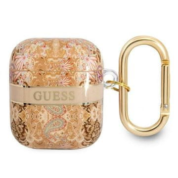 Guess Ovitek za AirPods Guess Paisley Strap Collection zlat