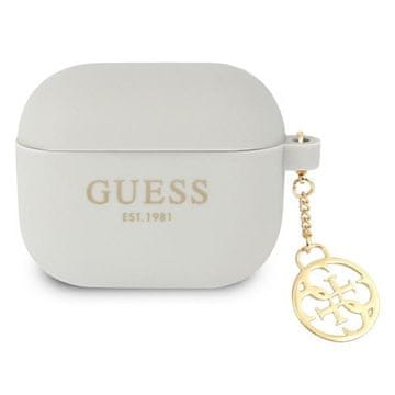 Guess Silikonski ovitek Guess Charm siv za AirPods 3