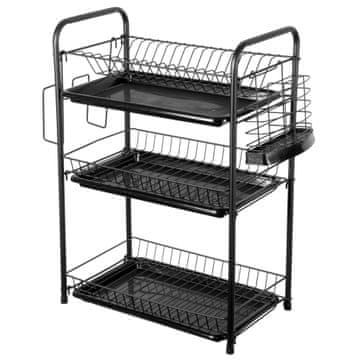 BRUNBESTE 3-nadstropni odcejalnik za posodo 48x24x52 cm BRUNBESTE BB-3413