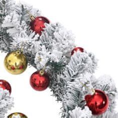 Vidaxl Božična girlanda z gumbi in LED lučkami Zelena 10 m PVC