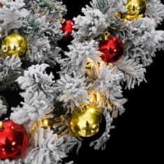 Vidaxl Božična girlanda z gumbi in LED lučkami Zelena 10 m PVC
