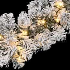 Vidaxl Božična girlanda z LED lučmi Zelena 20 m PVC