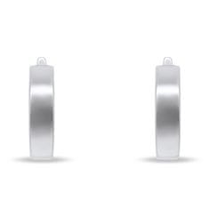 Brilio Silver Minimalistični srebrni okrogli uhani EA204W