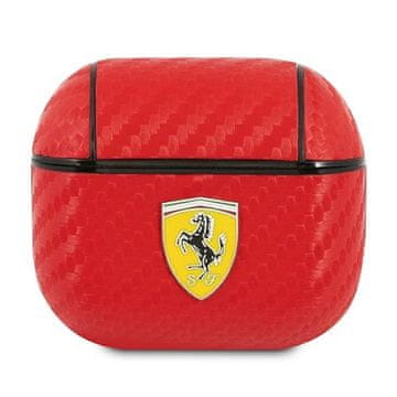 Ferrari FESA3CARE AirPods 3 prevleka rdeča/rdeča On Track PU karbon