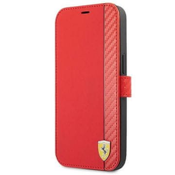 Ferrari Ferrari FESAXFLBKP13SRE iPhone 13 mini 5.4 rdeč/rdeča knjiga On Track karbonske črte
