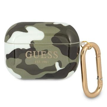 Guess Ovitek za AirPods Pro, kolekcija Guess Camo, zelen