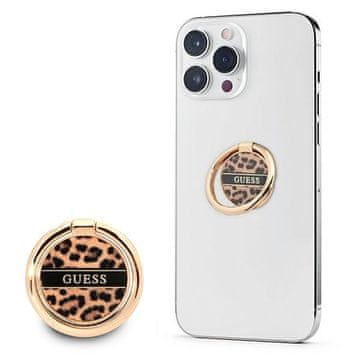 Guess Stojalo za prstan za Samsung Guess Leopard Brown