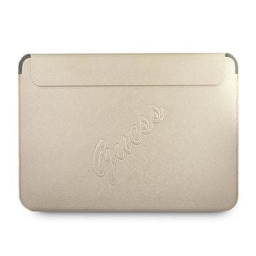 Guess Etui Guess Saffiano Script za 13" prenosnik - Zlat