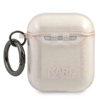 Karl Lagerfeld KARL LAGERFELD ETUI KLA2UKHGD ZA AIRPODS 1 2 GLAVA Z BLEŠČICAMI ZLATA KARLS