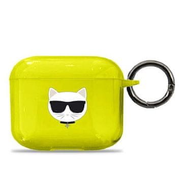 Karl Lagerfeld Ovitek za slušalke AirPods 3 Karl Lagerfeld Choupette rumene barve