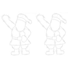 Vidaxl Božična razsvetljava Santa Silhouette 2 kosa 35 LEDs Warm White