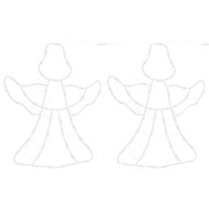 Vidaxl Božična luč Angel Silhouette 2 kosa 50 LEDs Warm White