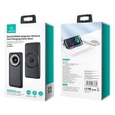 USAMS Powerbank PB62 10000mAh 20WQC3.0+PD Magnetno brezžično hitro polnjenje črna/črna 10KCD17101 (US-CD171)