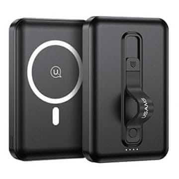 shumee Prenosna baterija USAMS PB64 10000mAh 20W QC3.0 Power Delivery MagSafe črne barve