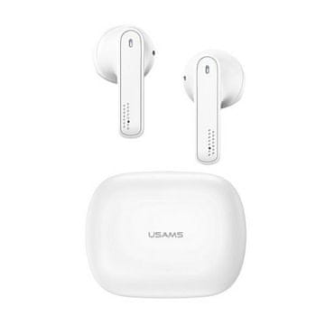 USAMS Brezžične slušalke Bluetooth 5.0 TWS SMseries bele barve BHUSM01 (US-SM001)