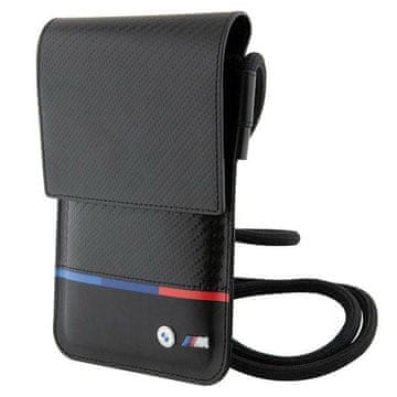 shumee Ovitek za telefon BMW Carbon Tricolor Line črne barve