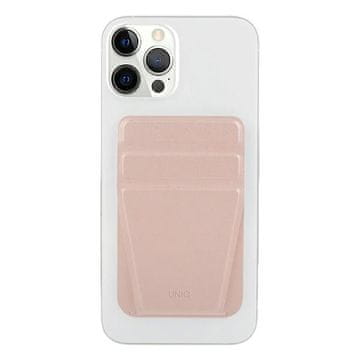 UNIQ Magnetno stojalo za telefon Lyft, stojalo in držalo za kartice, roza