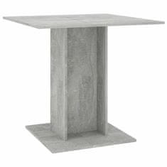 Vidaxl Jedilna miza betonsko siva 80x80x75 cm iverna plošča