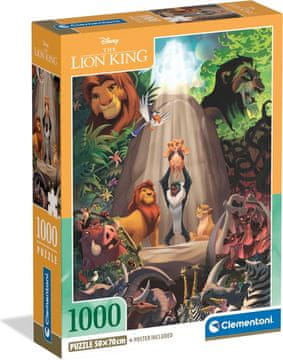 Clementoni Puzzle Levji kralj 1000 kosov