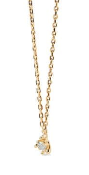 PDPAOLA Pozlačena ženska ogrlica sive barve Fleur CO01-963-U