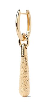 PDPAOLA Pozlačeni enojni uhani Popcorn Large Jupiter Essentials PG01-338-U