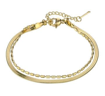 Emily Westwood Dvojna pozlačena zapestnica iz jekla Alessia EWB24024G