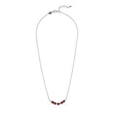Srebrna ogrlica z granatnimi kroglicami AL4896-Argento-Granato
