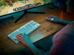 Logitech G915 X Lightspeed tipkovnica, TKL, GL Tactile, brezžična, SLO, bela (920-012737)