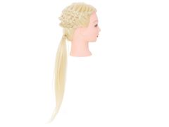 WOWO Blonde Training Head for Hairdressers - Trening glava za frizerje z naravnimi blond lasmi