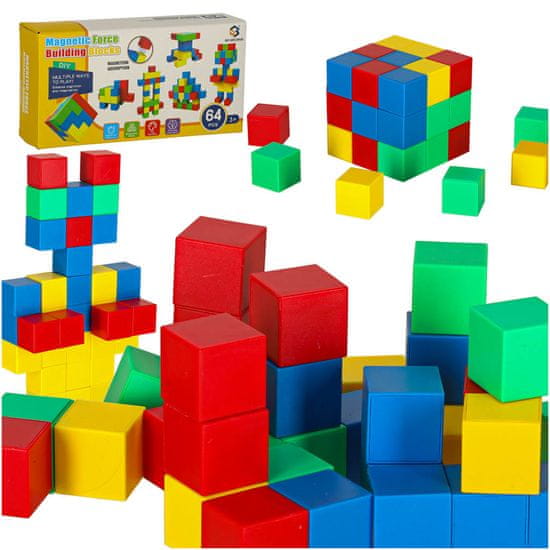 WOWO Magnetne kocke 64 kos.