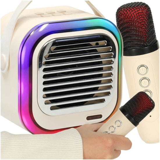 WOWO USB Bluetooth karaoke zvočnik krem