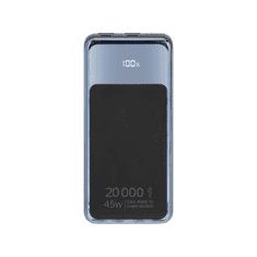 RivaCase VA1075 zunanja baterija powerbank 20.000 mAh 45W (tudi za prenosnik) - črn