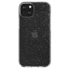 Onasi Silikonski ovitek z bleščicami za iPhone 15 - prozoren s srebrnimi bleščicami