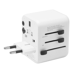 Tactical Univerzalni hišni adapter 220V + 1x USB 2.1A in Type C vhod (12W polnjenje) - SVETOVNI HIŠNI POLNILEC - ADAPTER / PRETVORNIK
