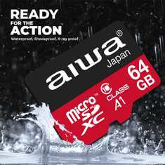AIWA Spominska kartica MicroSD XC 64GB Class 10, 35MB/s z adapterjem SD