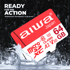 AIWA 4K spominska kartica MicroSD XC 64GB Class 10, 90MB/s z adapterjem SD