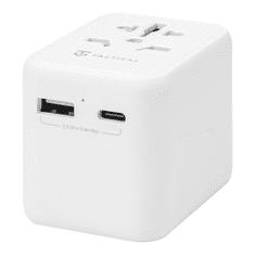 Tactical Univerzalni hišni adapter 220V + 1x USB 2.1A in Type C vhod (12W polnjenje) - SVETOVNI HIŠNI POLNILEC - ADAPTER / PRETVORNIK