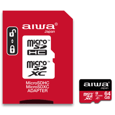 AIWA Spominska kartica MicroSD XC 64GB Class 10, 35MB/s z adapterjem SD