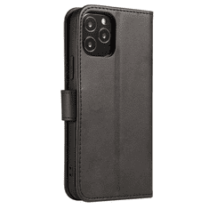 Onasi Wallet denarnica usnjena preklopna torbica Samsung Galaxy S24 Plus 5G - črna
