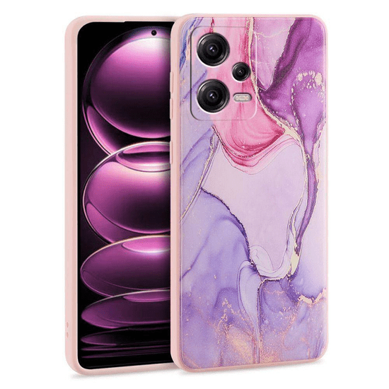 Onasi Silikonski ovitek Marmor za Xiaomi Redmi Note 12 4G - roza
