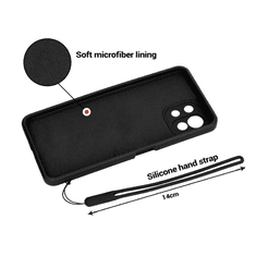 Onasi Silikonski ovitek Liquid Ring za Xiaomi 13 Lite - črn