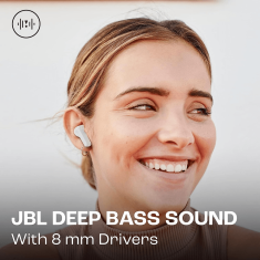JBL Wave Beam bluetooth slušalke bele