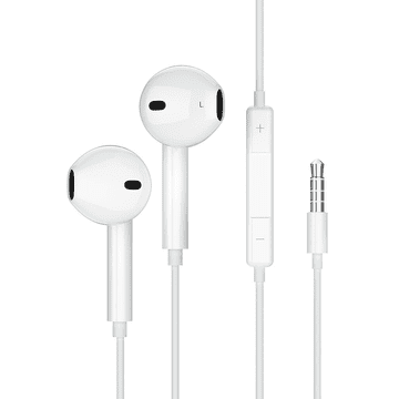 Jellico Slušalke EP2A s 3,5 mm vtičem in mikrofonom, bele