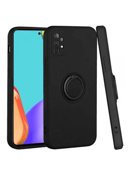 Onasi Silikonski ovitek Liquid Ring za Samsung Galaxy A25 - črn