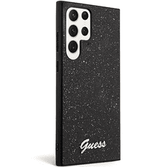 Guess GUHCS23LHGGSHK ovitek za Samsung Galaxy S23 Ultra 5G - črn z bleščicami