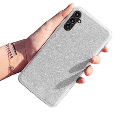 Onasi Silikonski ovitek z bleščicami Bling za Samsung Galaxy A55 - srebrn