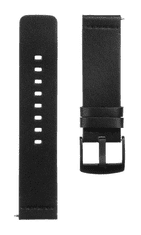 Onasi Usnjen pašček za uro 22 mm - Fenix 5 / 6 / 6 Pro / 7 - črn